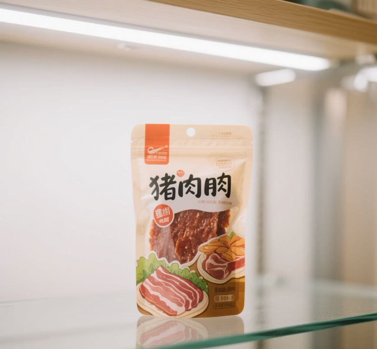 豬肉脯包裝自動化方案：給袋式包裝機高效完成小包進大包流程